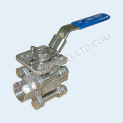 3PC BALL VALVE WITH MOUNTING PAD ISO5211