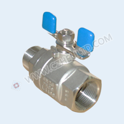 2PC BALL VALVE WITH BUTTERLY HANDLE